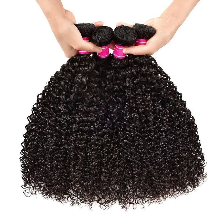 Wholesale 5/6/10/12 Bundles Brazilian Kinky Curly 10A Grade Human Hair Cerise Alfie