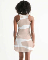 Womens Dress - Peach and White Harmony Style Racerback Dress Grey Coco