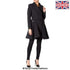 Wool Blend Fit And Flare Double Breasted Skater Coat (1102) Rose Eleusis