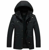 Mens Hooded Military Style Coat Yellow Pandora